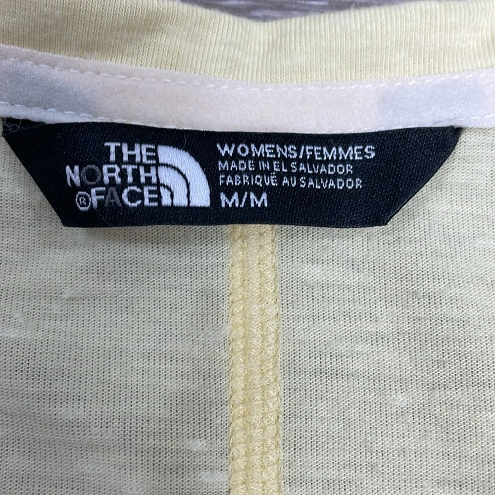 The North Face V-Neck Slub Cap Sleeve Tee Yellow M - Picture 8 of 12